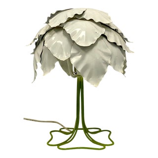 Italian Tole Palm Tree Lamp For Sale