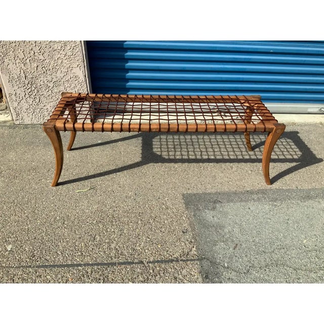 Mid-Century Modern Modern Mid Century Klismos Style Bench For Sale - Image 3 of 3