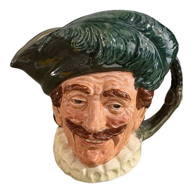 Vintage Royal Doulton "The Cavalier" Porcelain Toby Character Jug Mug, 20th Century For Sale