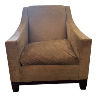 A. Rudin No. 688 Modern Lounge Chair in Gold Fabric For Sale