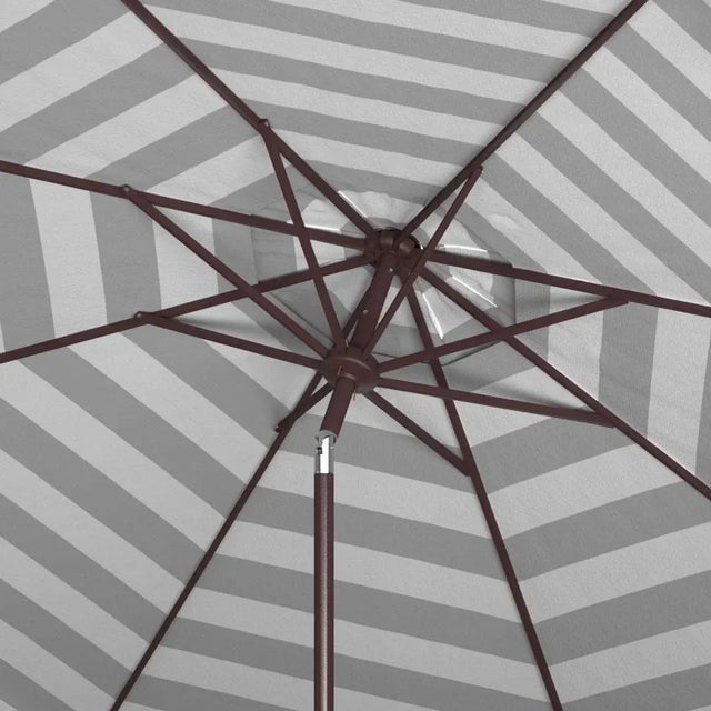 Vienna 11 Ft Crank Umbrella - Gray/White For Sale - Image 4 of 4