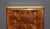 Small Art Deco period chest of drawers in walnut and burr walnut, opening with five drawers, travertine top, original...