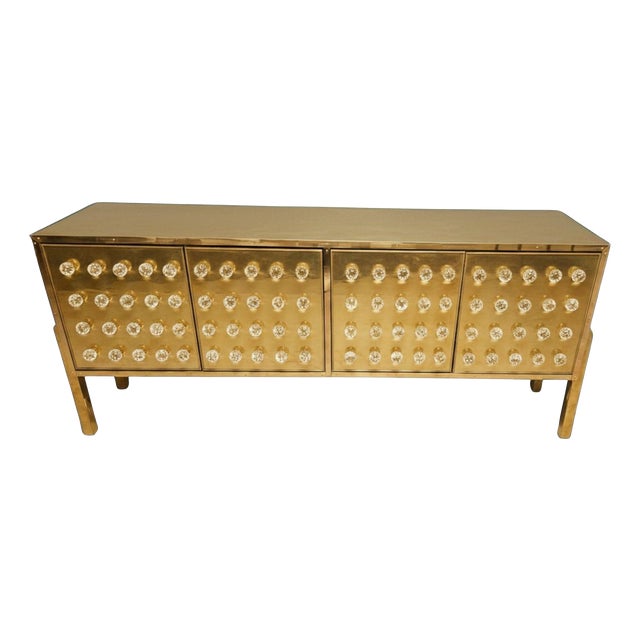 Brass Sideboard with 120 Murano Glass Spheres from Justfurnituress SRL For Sale