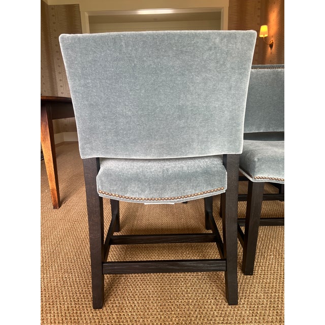 2020s Custom Lee Industries Dining Chairs in Mohair - Set of 8 For Sale - Image 5 of 12