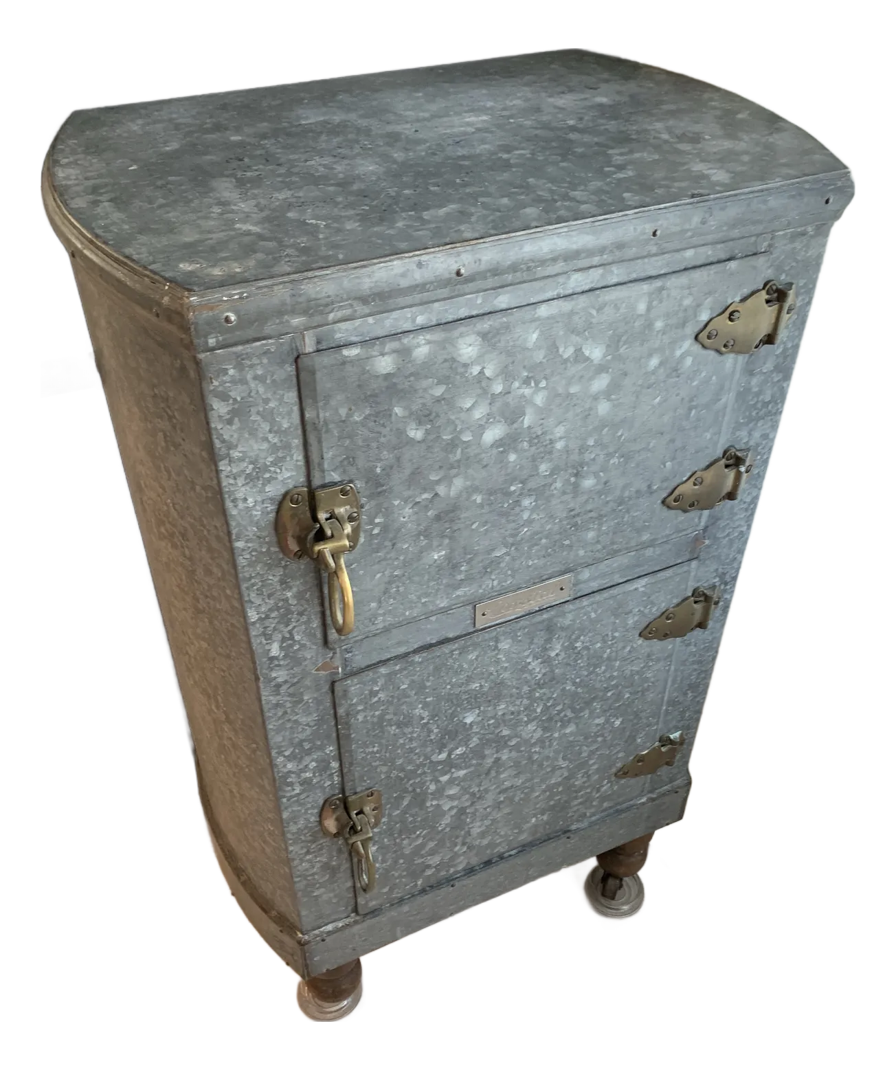 Antique Farmhouse Galvanized Zinc Ice Box | Chairish