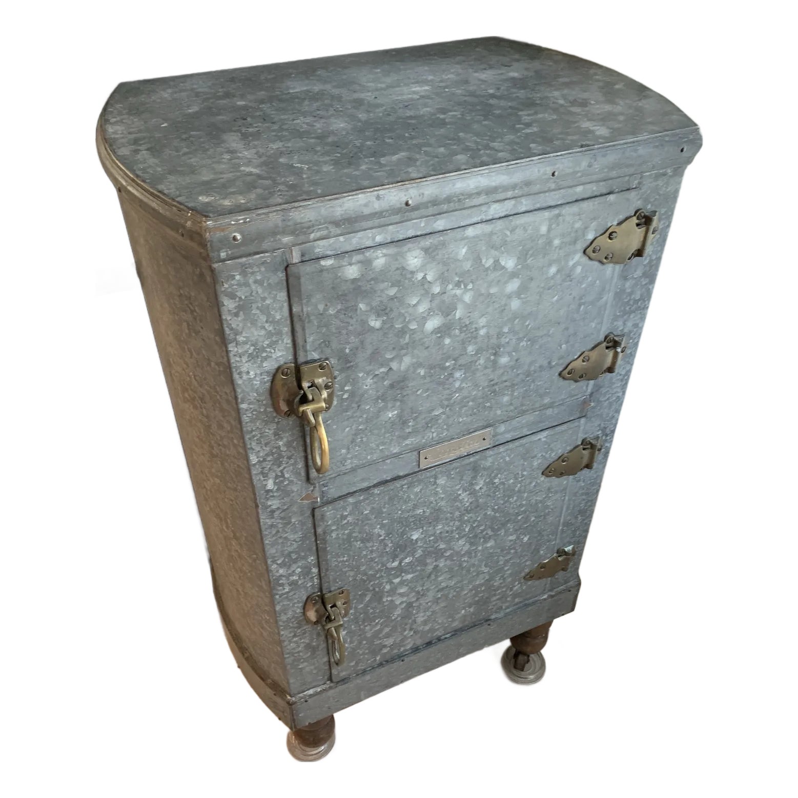 Antique Farmhouse Galvanized Zinc Ice Box | Chairish