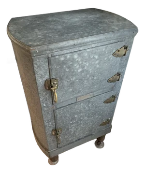 Antique Farmhouse Galvanized Zinc Ice Box