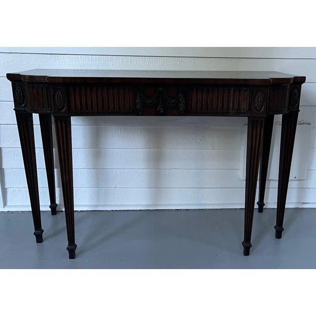 Antique 18th Century George III Carved Mahogany Console Side Table For Sale - Image 12 of 13