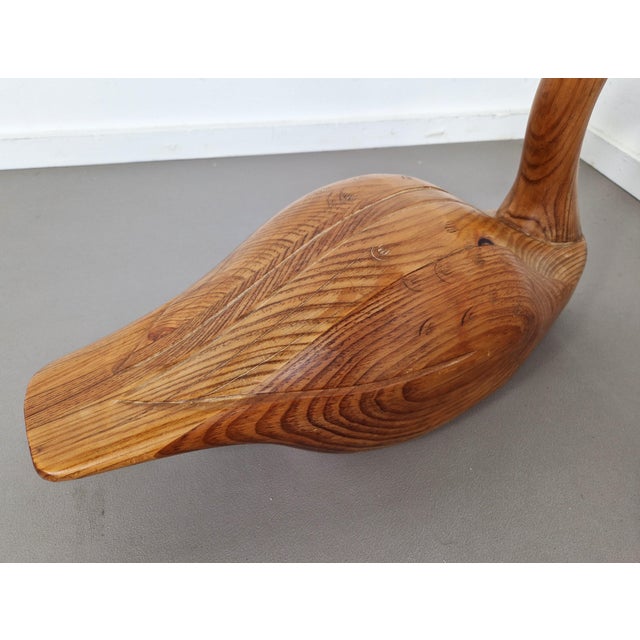 Carved Pine Goose Figuirine, Canada, 1993 For Sale - Image 4 of 11