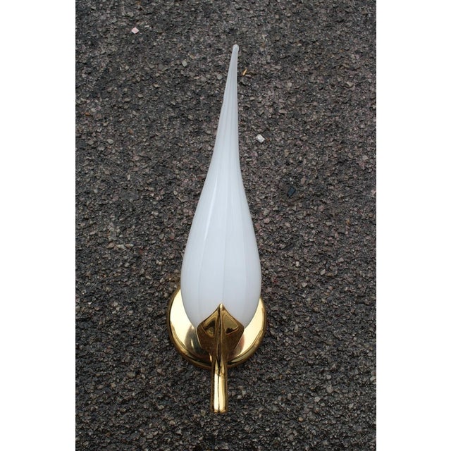Foglia Wall Lamp in Murano Glass, Brass Structure, and 24KT Gold Leaf from Franco Luce, 1970s For Sale - Image 10 of 13