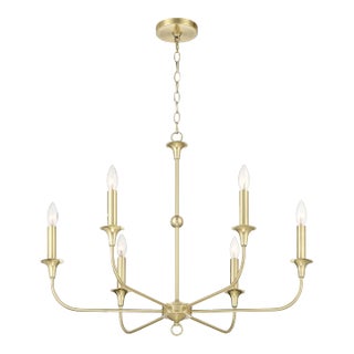 Charlotte 6-Arm Candle-Style Chandelier For Sale