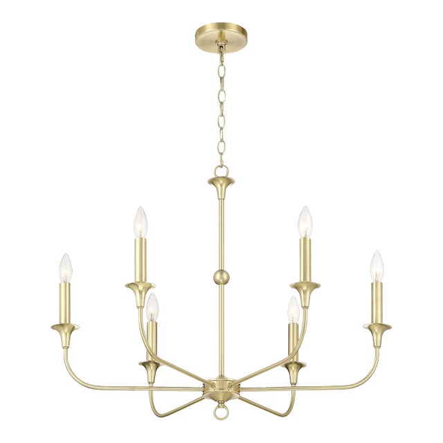 Charlotte 6-Arm Candle-Style Chandelier For Sale