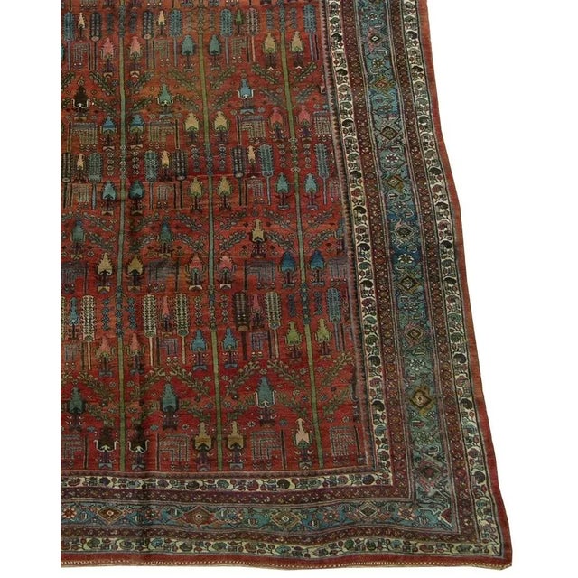 19th Century Antique Persian Bidjar Rug- 8′4″ × 12′1″ For Sale - Image 4 of 9