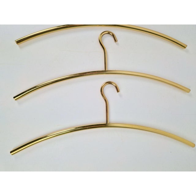 Vintage Brass Clothes Hangers, Italy, 1970s, Set of 5 For Sale - Image 10 of 13
