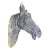 Antique French Plaster Horse Head Wall Mount For Sale
