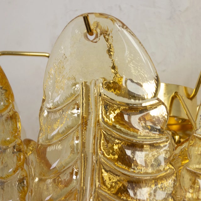 Italian Wall Sconce in Amber Murano Glass, 1990s For Sale - Image 9 of 11