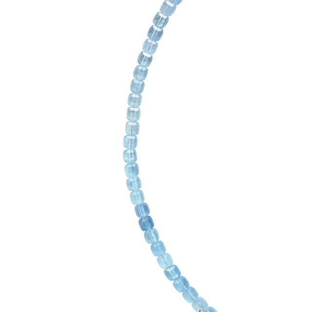 Metal Aquamarine Cubist Necklace For Sale - Image 7 of 9