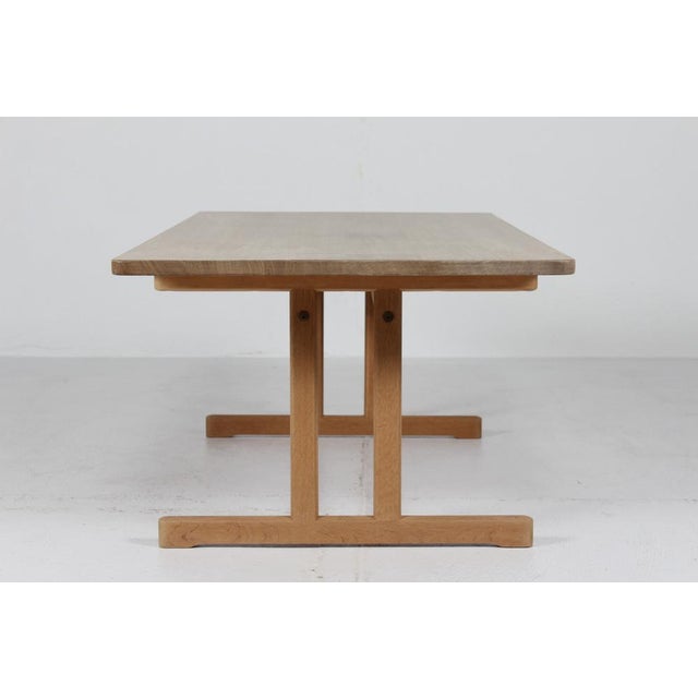 Mid-Century Modern Vintage Oak Shaker Coffee Table by Børge Mogensen, 1984 For Sale - Image 3 of 7