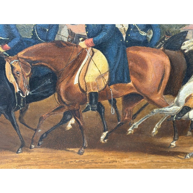 Large Mid 19th Century Oil Painting King George III Returning From Hunting Before Windsor Castle After James Pollard (1792–1867) For Sale - Image 14 of 18