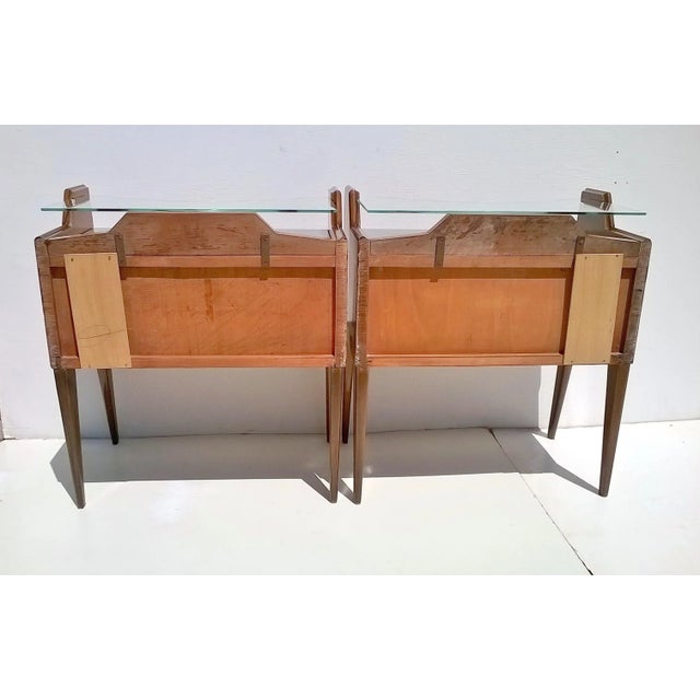 1940s Vintage Teak Nightstands by Paolo Buffa, 1940s, Set of 2 For Sale - Image 5 of 10