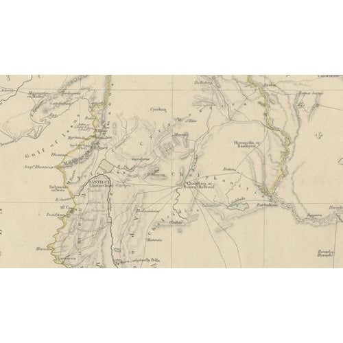 Map of Syria with Palestine, Jerusalem and Mount Sinai, 1843 For Sale - Image 6 of 9