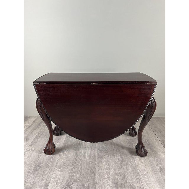 20th Century Mahogany Drop-Leaf Table For Sale - Image 11 of 12