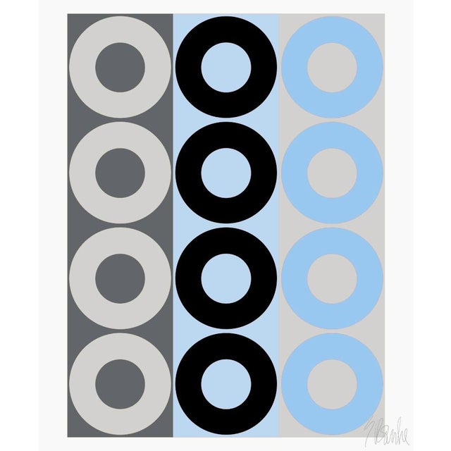 Blue Color Harmony Fine Art Print 35" X 45" by Liz Roache For Sale