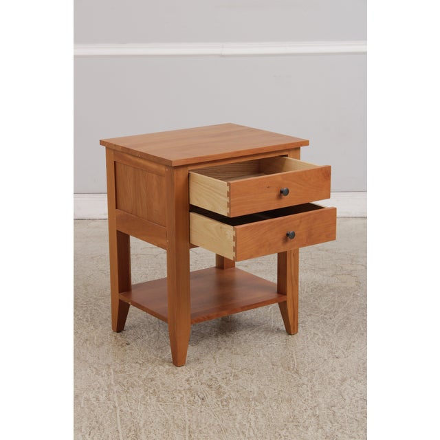 Gat Creek 2 Drawer Studio Crafted Cherry Nightstand For Sale - Image 4 of 15