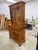 Vintage Geogre II Styl Bured Wood Yew Wood 2 Part Bookcase and Secretary Desk For Sale - Image 4 of 11