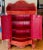 This is a fantastic, rare bow-front cabinet with two doors, three interior shelves, and a drawer at the base. Except for...