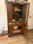 English Vintage Carved Wood Display Cabinet / China Cabinet For Sale - Image 3 of 7