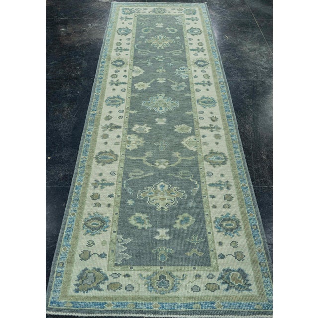 Early 21st Century Turkish Oushak Rug 2'10" x 9' #19117 For Sale - Image 5 of 8