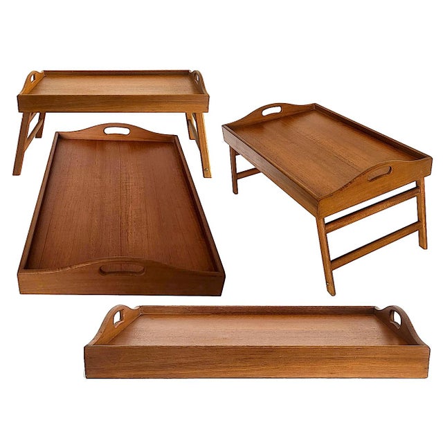 1970s 1970s Teak Wood Folding Bed/Lap Tray For Sale - Image 5 of 12