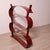 Maroon Handcrafted Iron Bookcase, Italy, 1980s For Sale - Image 8 of 18