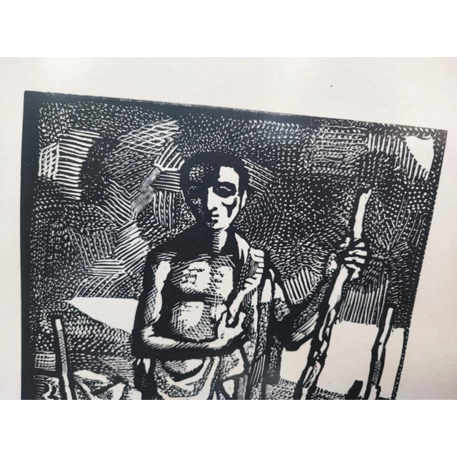 Noah, 1900s, Woodcut, Framed For Sale - Image 9 of 11