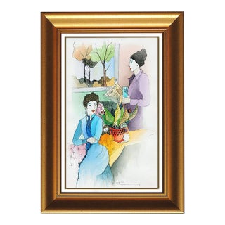 Late 20th Century Morning Cafe, Itzchak Tarkay For Sale