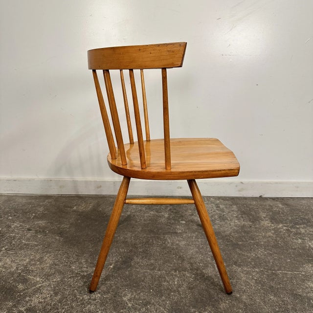 Mid-Century Modern George Nakashima N19 Straight Chair Early 1940’s 451 Example For Sale - Image 3 of 10