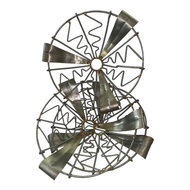 French Folk Art . Set of 3 French Folk Art Metal Basket Bowls, Late 20th Century For Sale