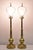 Vintage Stiffel Hollywood Regency Brass Bulbous Column Table Lamps - a Pair. Circa Late 20th Century. Measurements: 33" H...