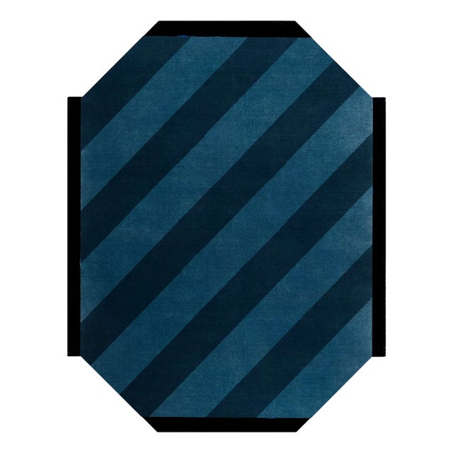 Midnight Blue Rug by Tapis Studio for Hommés Studio For Sale