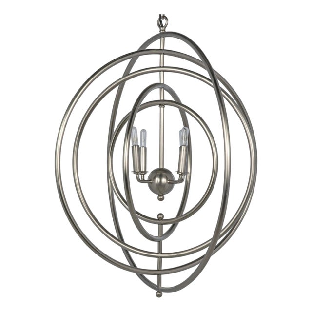 NOIR Brooks Pendant, Metal with Antique Silver Finish For Sale