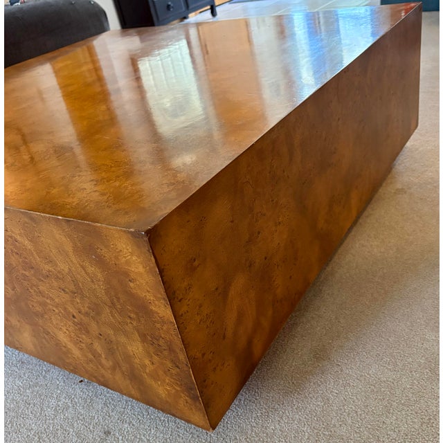 Brown MCM Large Burl Wood Coffee Table For Sale - Image 8 of 9