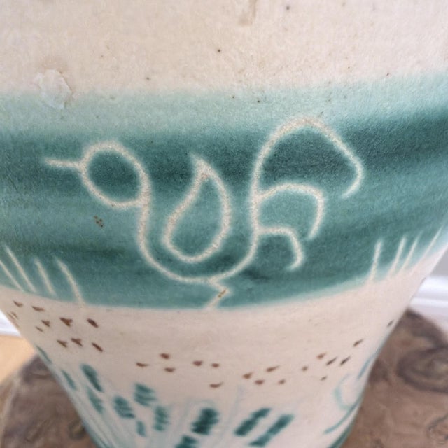 French Vintage Vallauris French Studio Pottery Vase Lavender Honey Pierre Chauvet 8" For Sale - Image 3 of 10