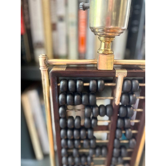 Mid 20th Century Chinese Abacus Lamp For Sale - Image 11 of 15
