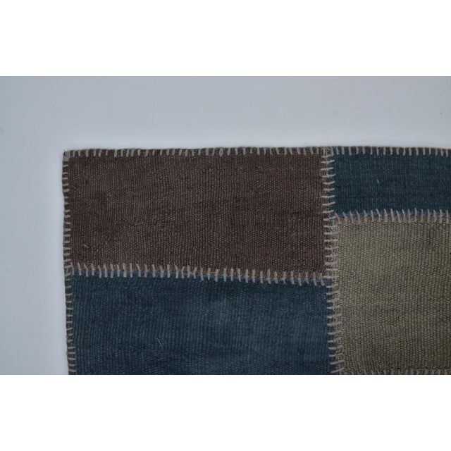 Textile Dark Grey Vintage Handknotted Carpet For Sale - Image 7 of 10