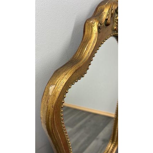 Vintage French Ornate Wall Mirror with Gilt Frame For Sale - Image 4 of 10