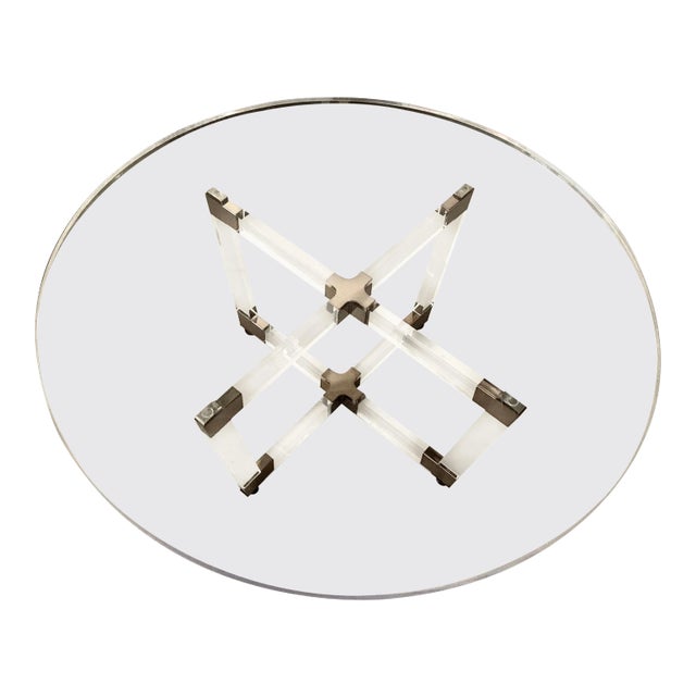 Charles Hollis Jones Lucite Coffee Table For Sale