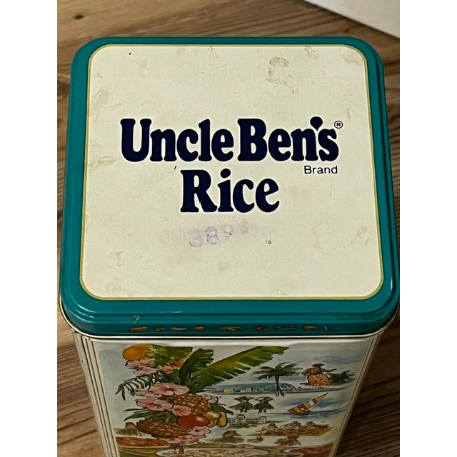 Vintage Uncle Ben's Rice Metal Collectible Storage Tin For Sale - Image 9 of 11