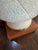 Wood 1960s Mid-Century Modern Textured Ceramic & Walnut Table Lamps With Original Tall Drum Shades - Pair For Sale - Image 7 of 12