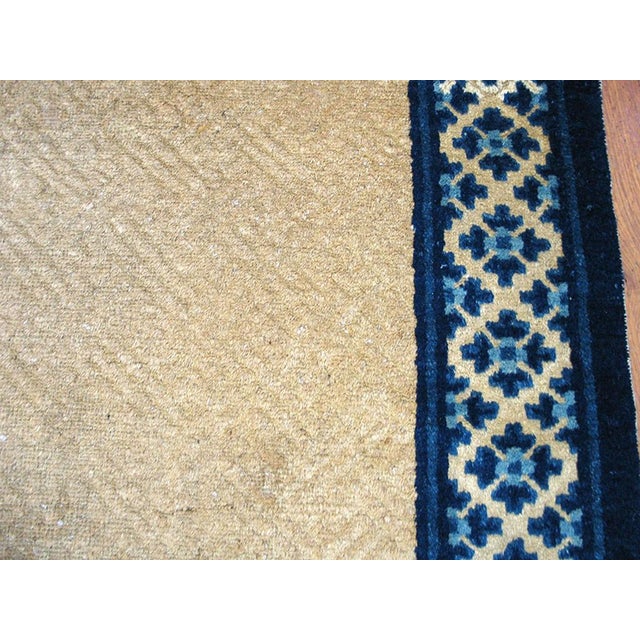 1900s Beige Open Field Antique Chinese Peking Rug 3'0" X 5'10" Handknotted Wool Carpet For Sale - Image 4 of 5